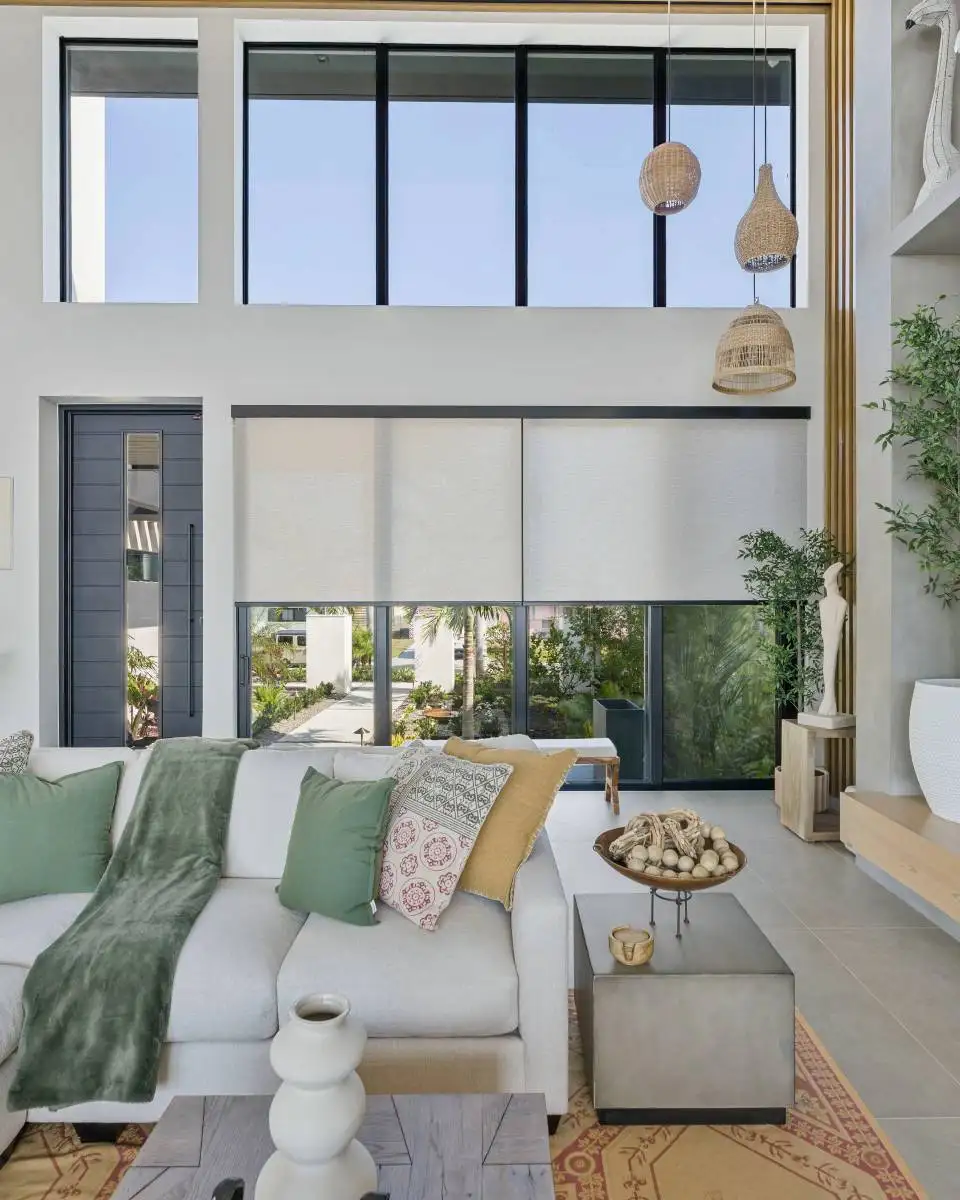 Roller Shades Living Room With Door Half Open Wide Angle Ev Blinds Treatment Store 960x1200px