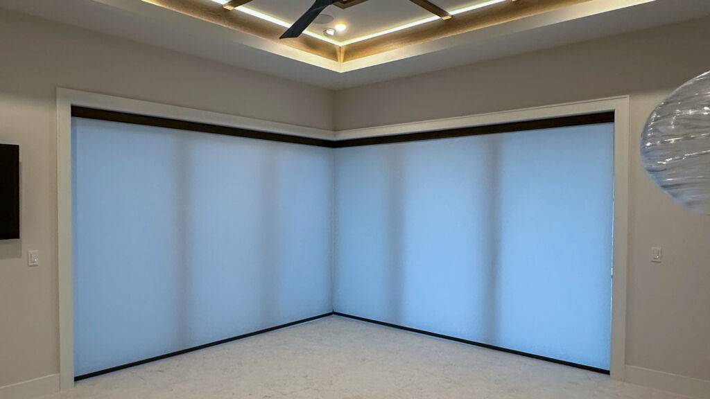 Roller Shades for Sliding Door in living room in Port Royal