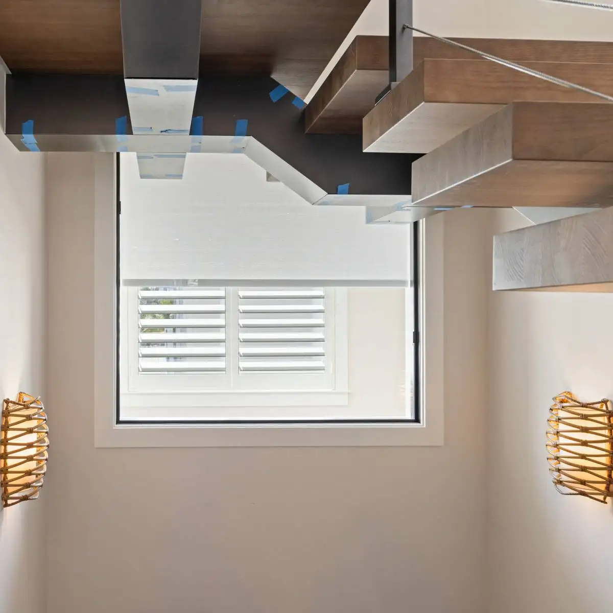 Roller Shades Under Stair Window Half Close Ev Blinds Treatment Store 1200x1200px Roller Shades Under Stair Window Half Close Ev Blinds Treatment Store 1200x1200px