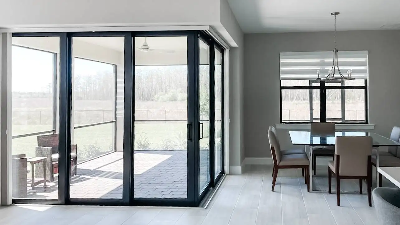 Cellular Shades for Sliding Door in living room in Naples