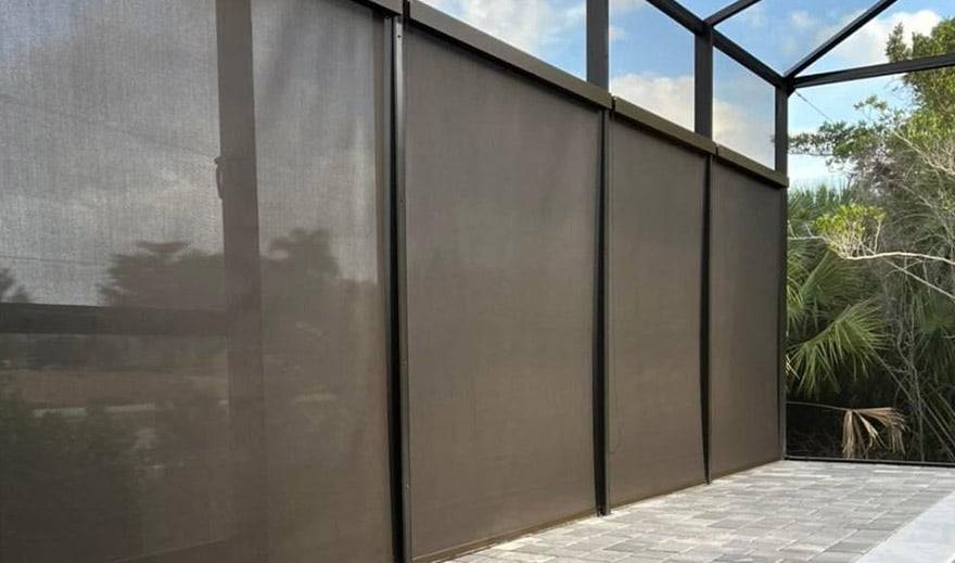 Solar shades for lanai - Window Treatments SWFL - EV Blinds