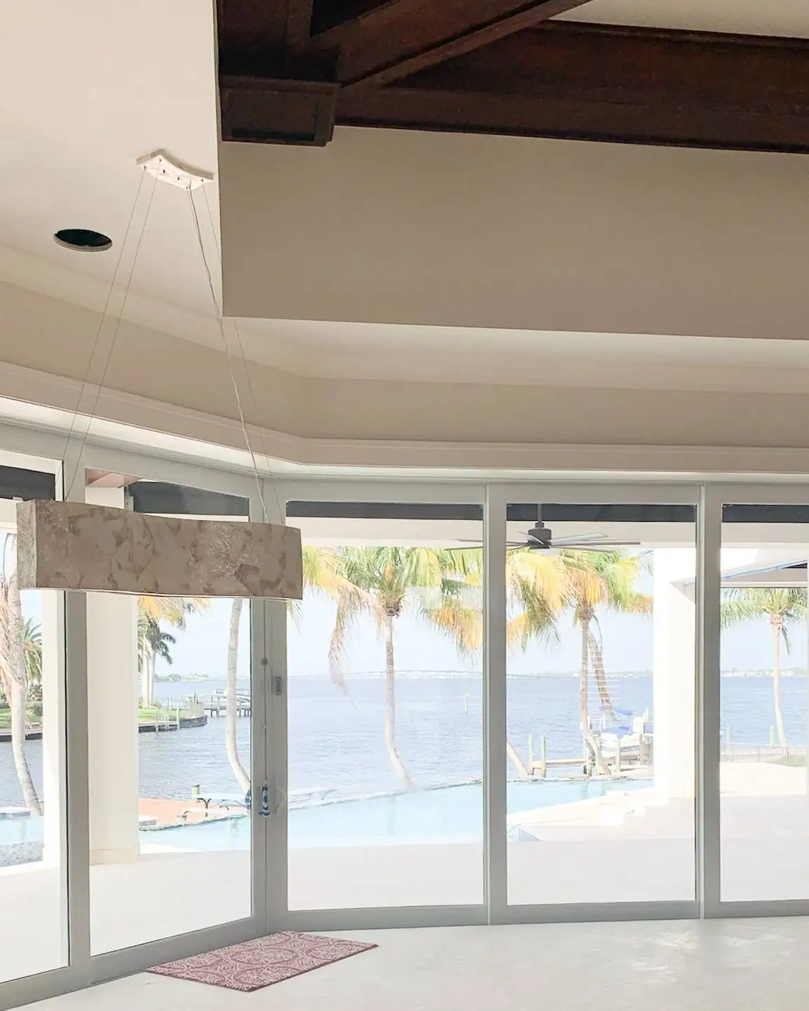 Solar Shades for sliding doors in dining room in Naples