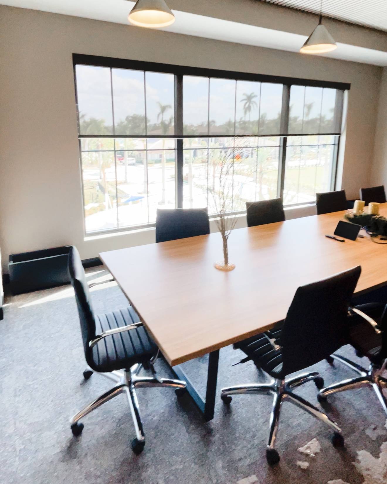 Roller Shades | large windows | home office | Marco Island Roller Shades for large windows in home office in Marco Island