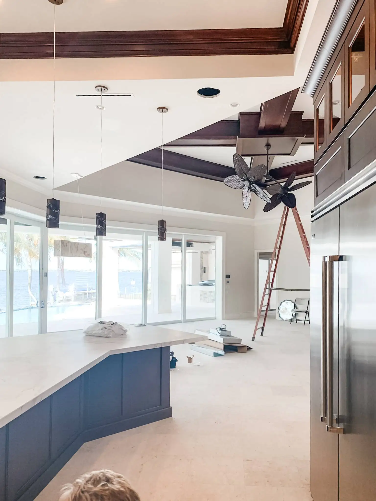 Cellular Shades for Sliding Door in living room in Naples