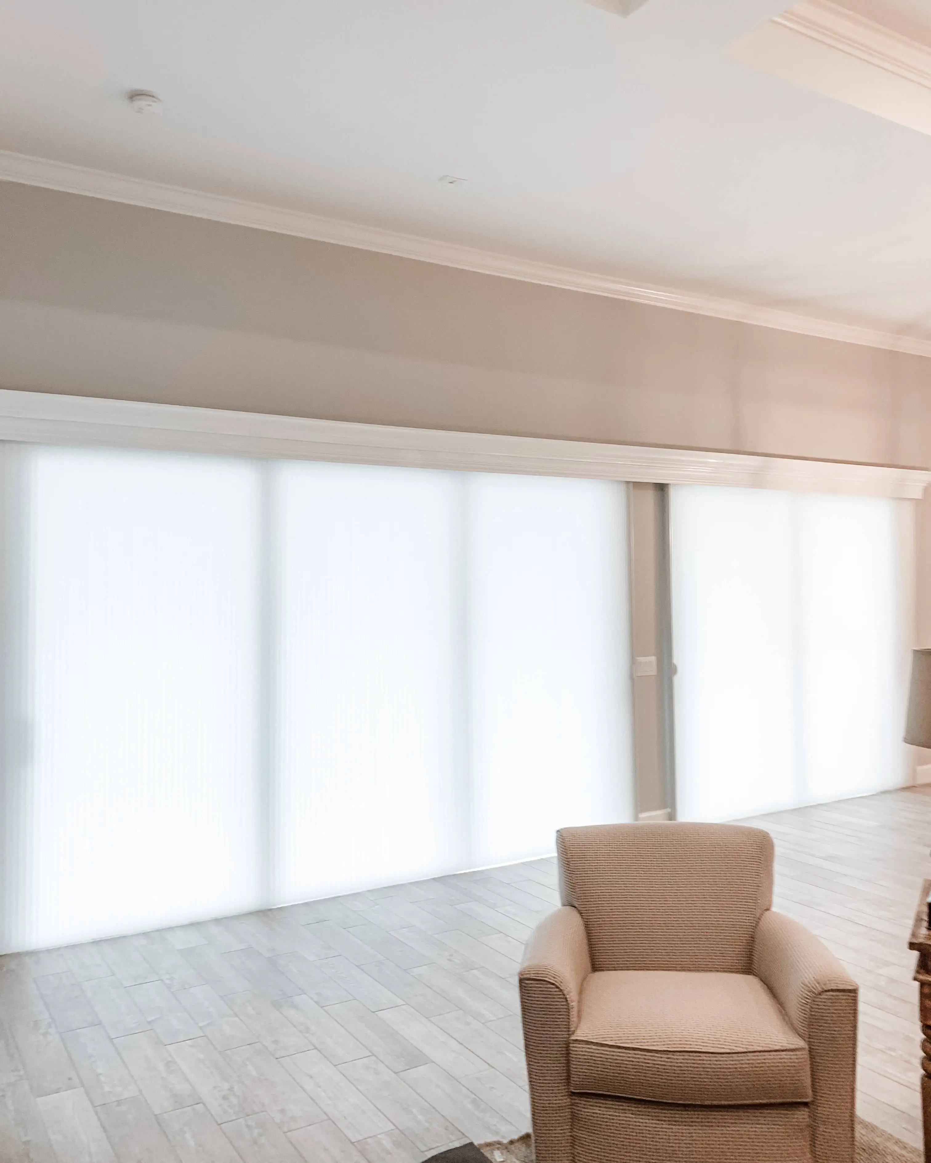 Cellular Shades for Sliding Door in living room in Naples