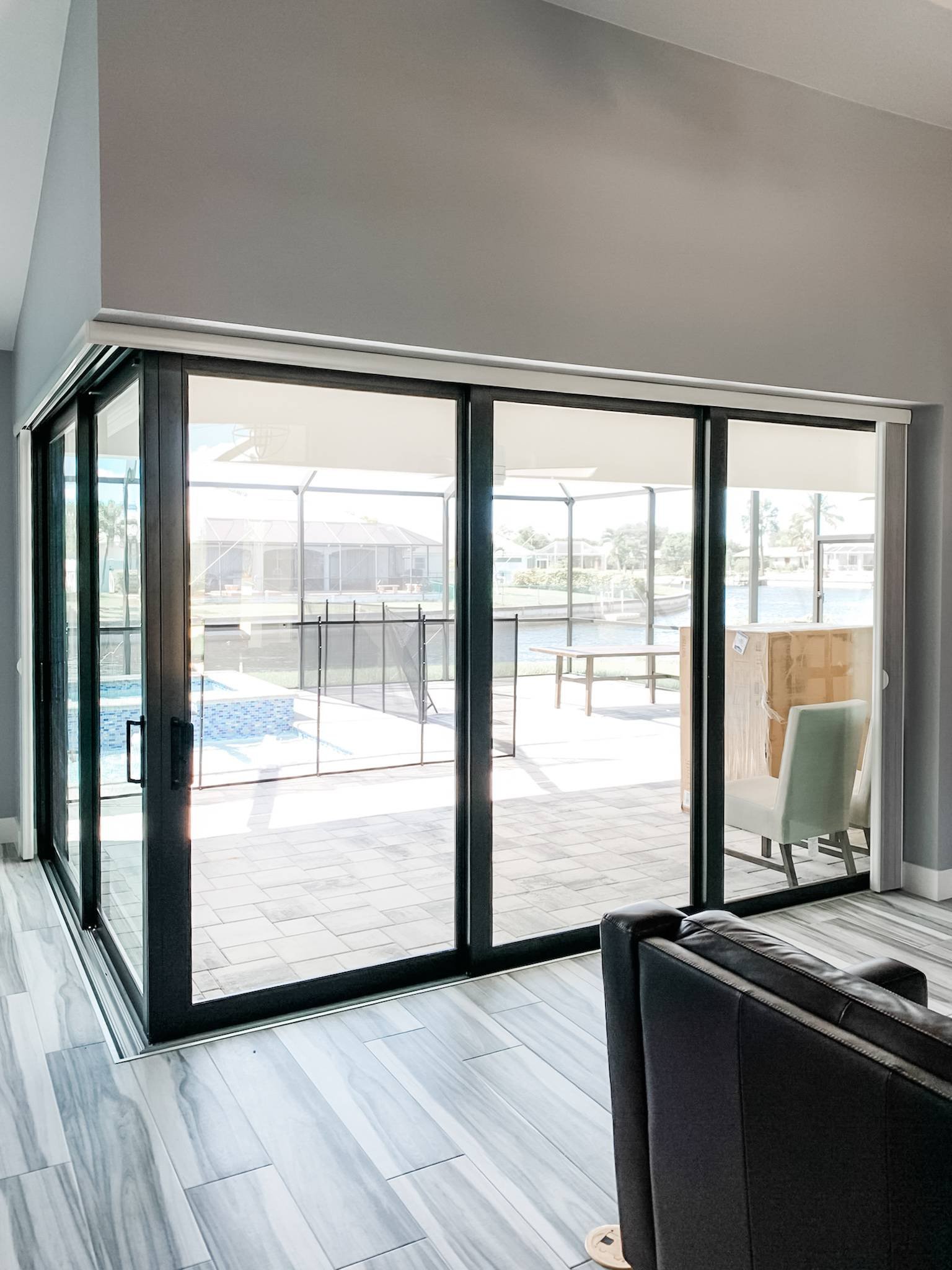 Cellular Shades | Sliding Door | dining room | Fort Myers Cellular Shades for Sliding Door in dining room in Fort Myers