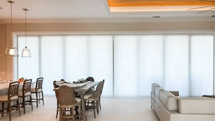 Cellular Shades for Sliding Door in living room in Fort Myers
