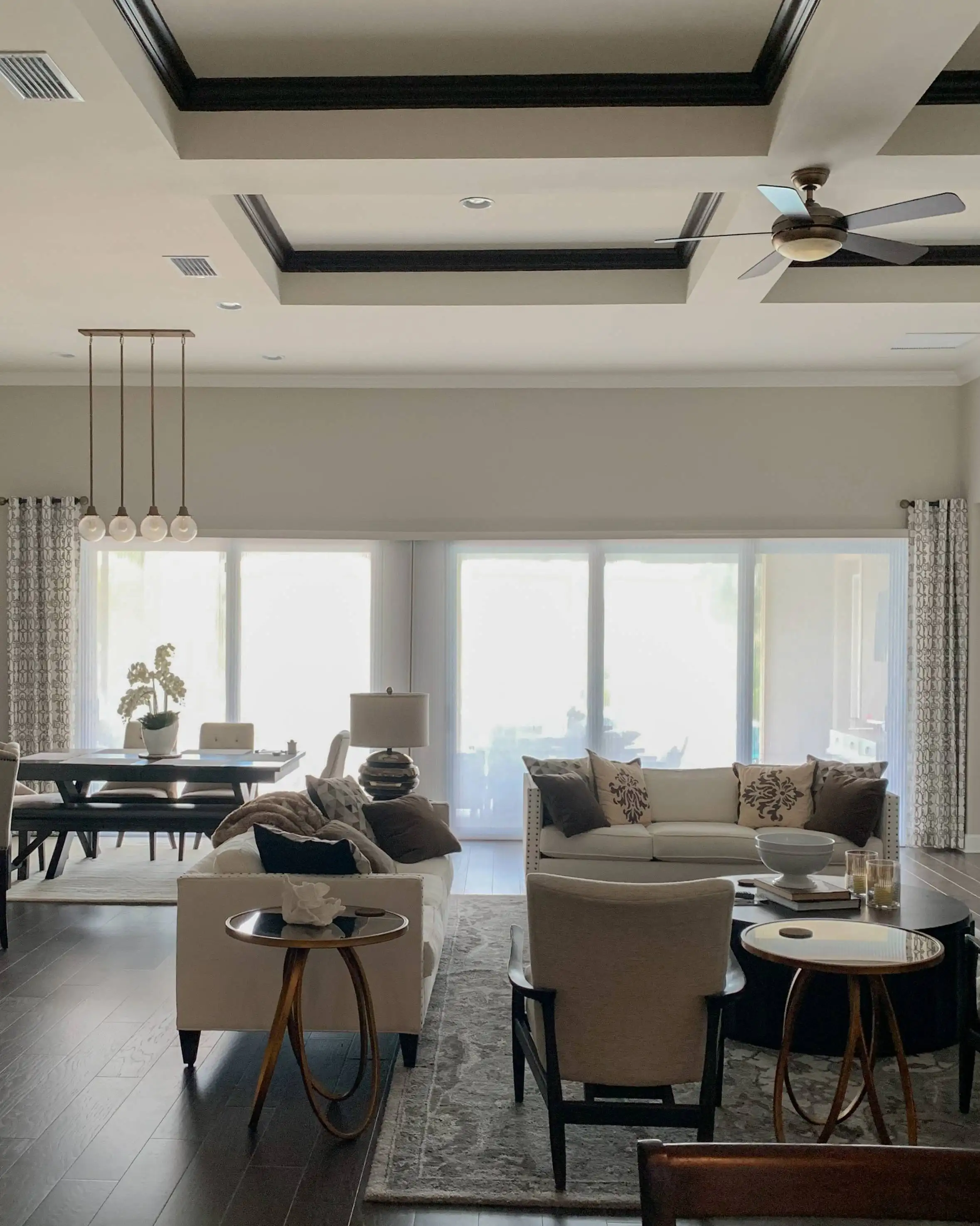 Cellular Shades for Sliding Door in living room in Fort Myers