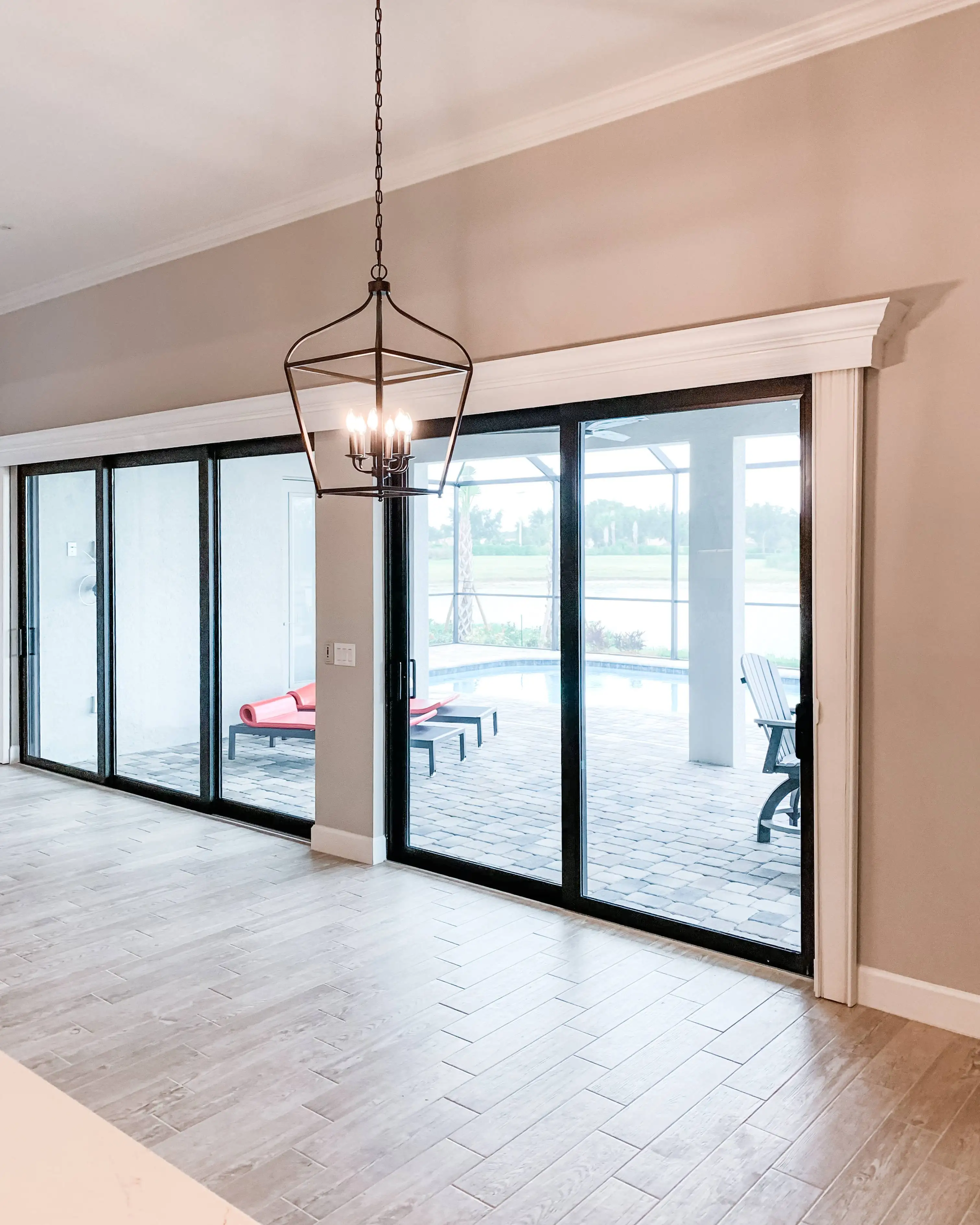 Cellular Shades for Sliding Door in living room in Naples