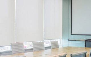 White Roller Blinds Custom Window Treatments by EV Blinds