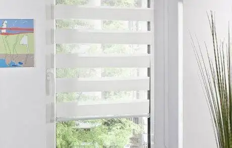 White Zebra Blinds Custom Window Treatments by EV Blinds