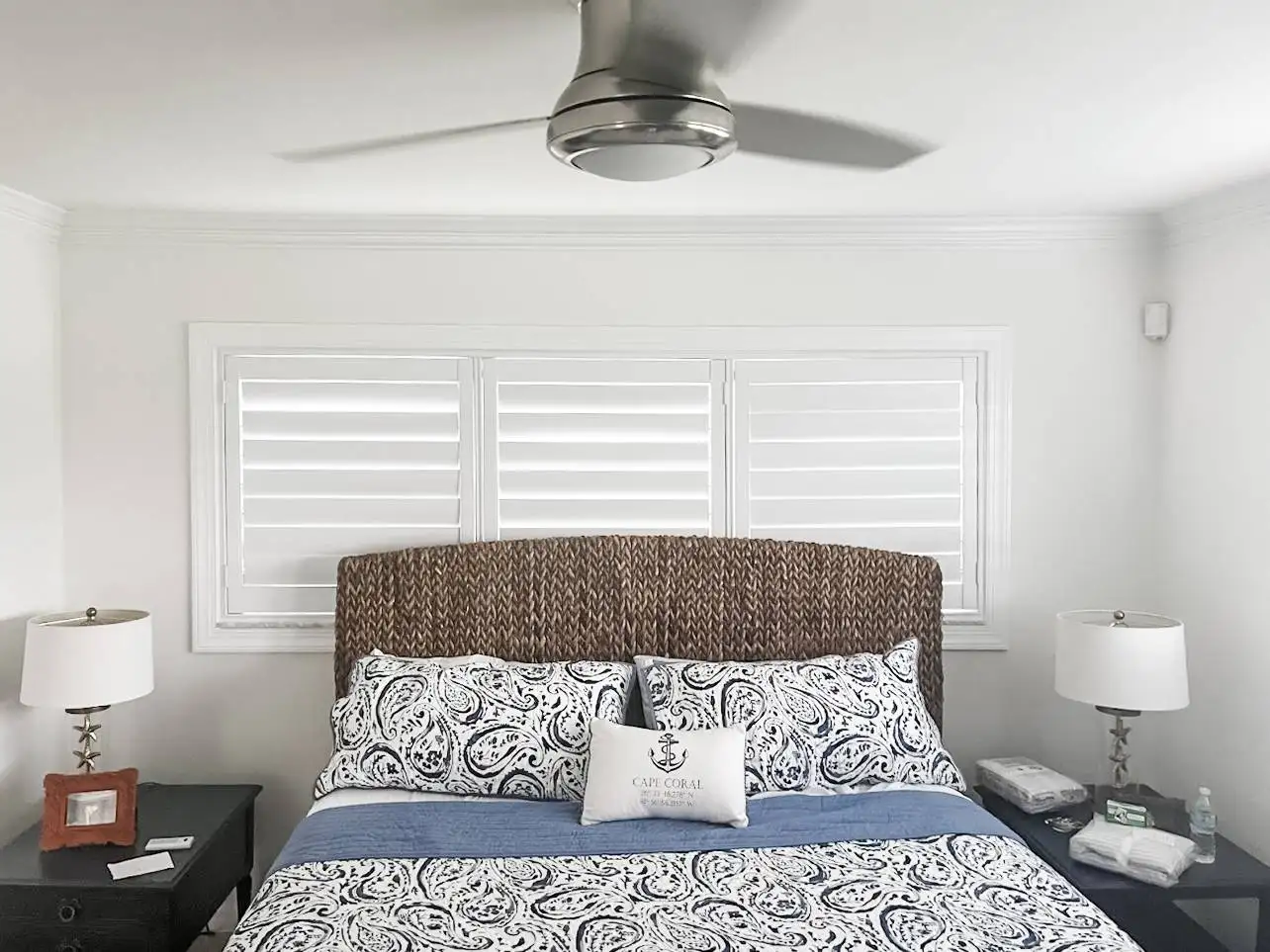 Wood Blinds and Shutters -Bedroom Installation