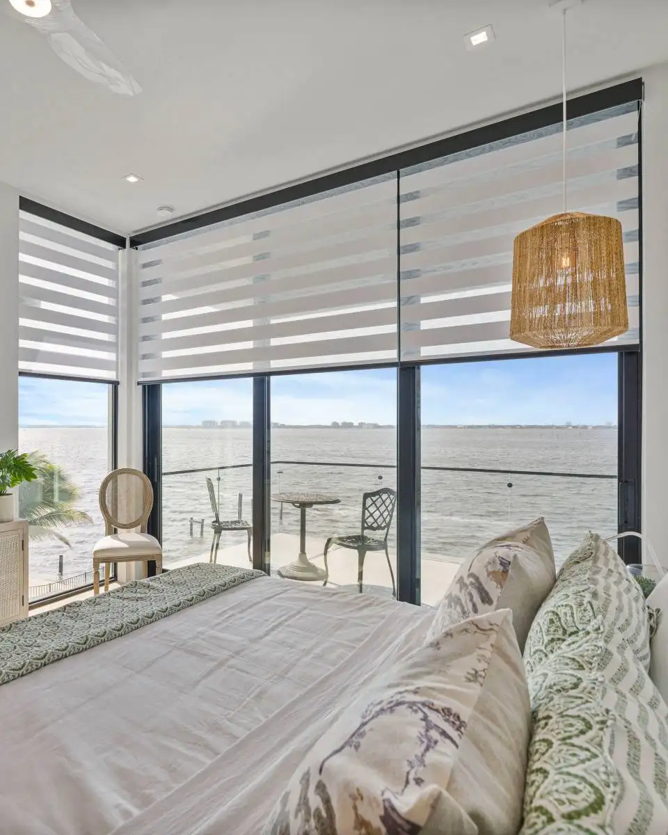 Zebra Blinds Bed Room Corner Window Half Open Angle 1 Ev Blinds Treatment Store 960x1200px