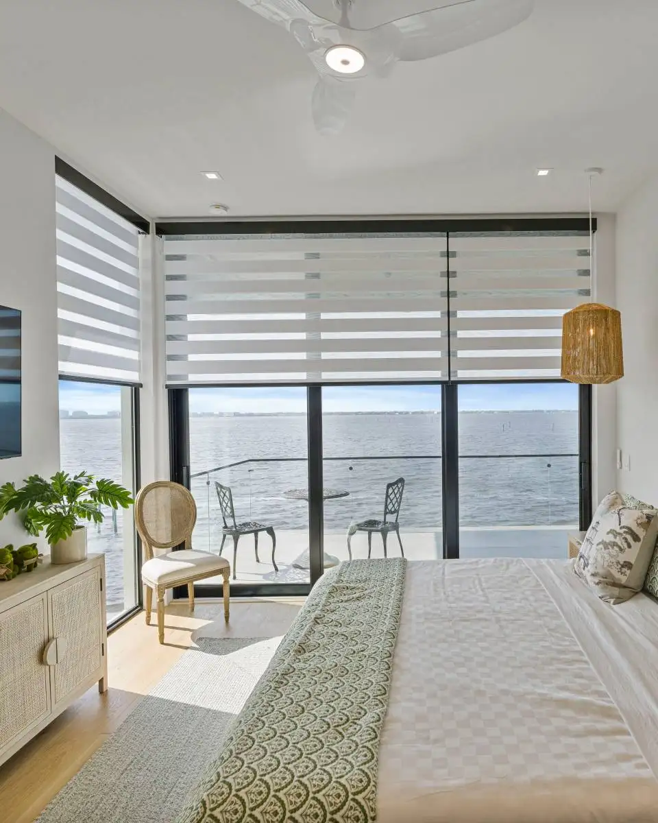 Zebra Blinds Bed Room Corner Window Half Open Angle 2 Ev Blinds Treatment Store 960x1200px