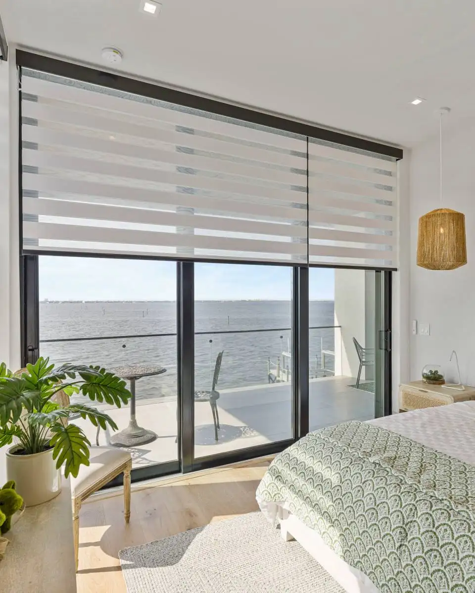 Zebra Blinds Bed Room Corner Window Half Open Angle 3 Ev Blinds Treatment Store 960x1200px