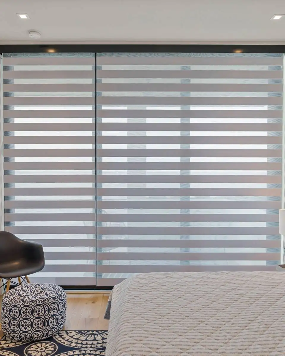 Zebra Blinds Bed Room Full Close Ev Blinds Treatment Store 960x1200px