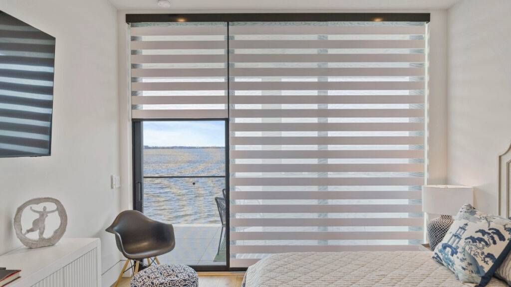 Zebra Blinds Bed Room Full Close Half Open Left Window Ev Blinds Treatment Store 1200x675px