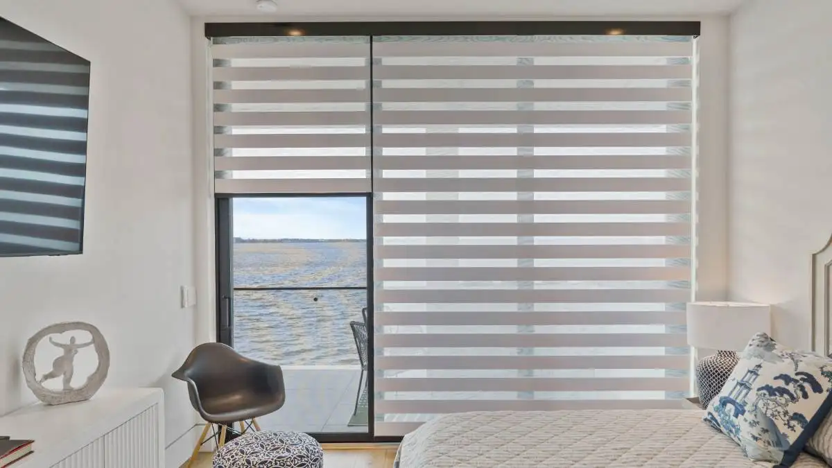 Zebra Blinds Bed Room Full Close Half Open Left Window Ev Blinds Treatment Store 1200x675px