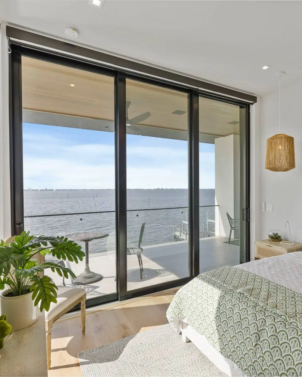 Zebra Blinds Bed Room Full Open Beach View Ev Blinds Treatment Store 960x1200px