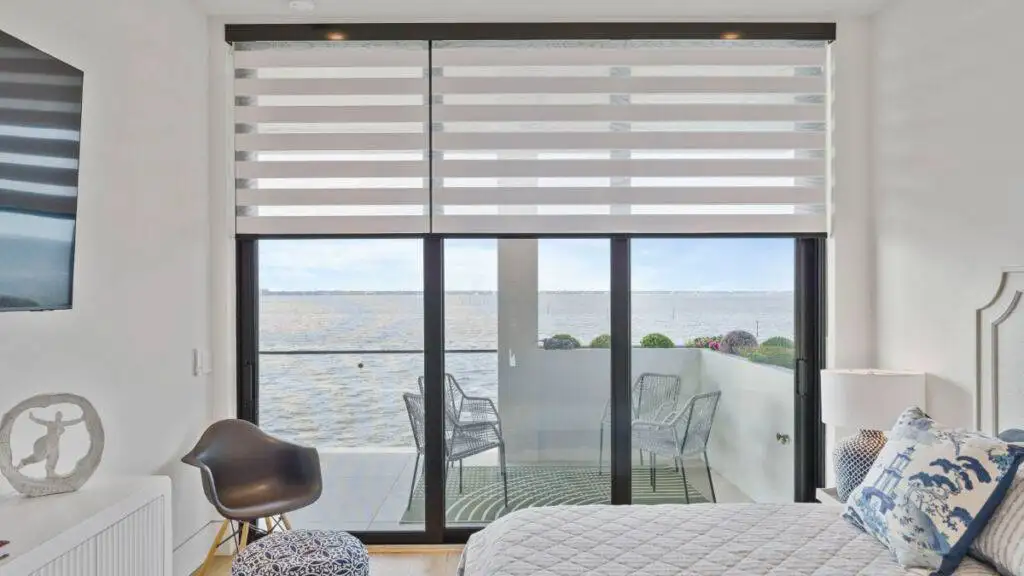 Zebra Blinds Bed Room Half Open Ev Blinds Treatment Store 1200x675px