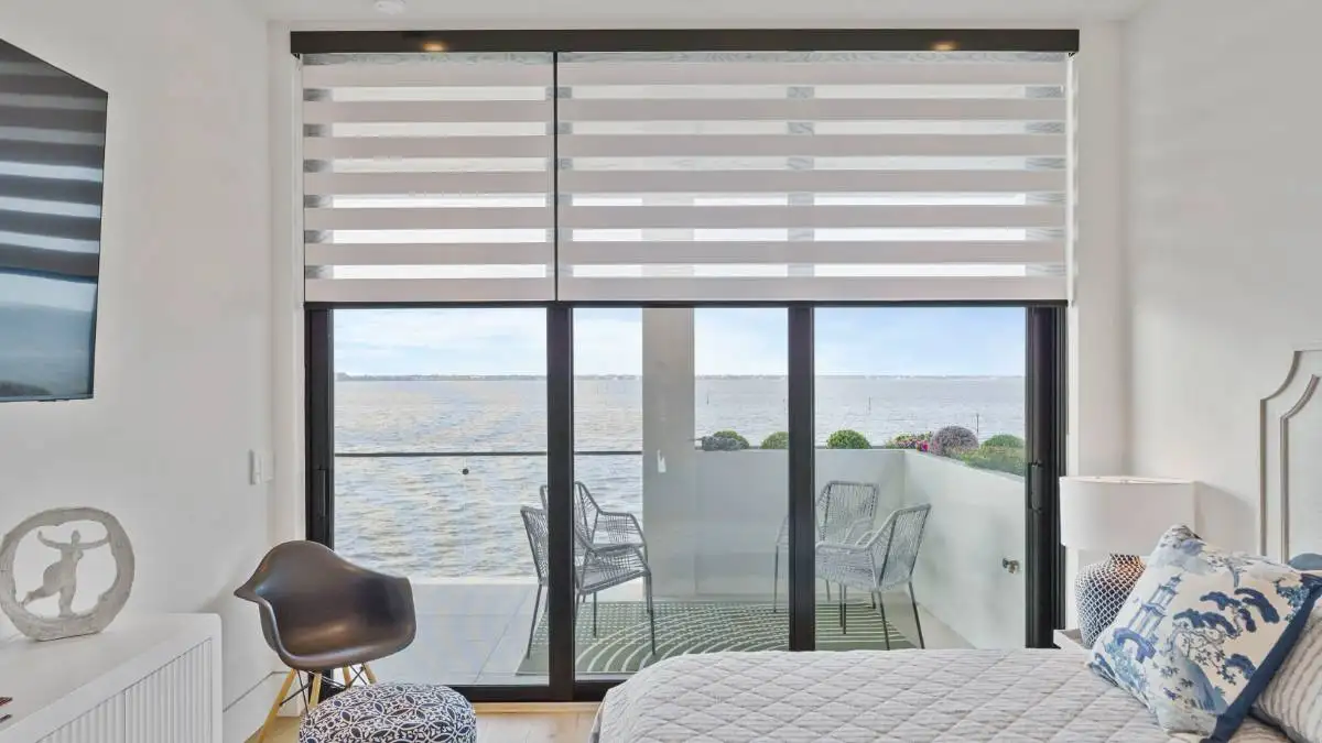 Zebra Blinds Bed Room Half Open Ev Blinds Treatment Store 1200x675px