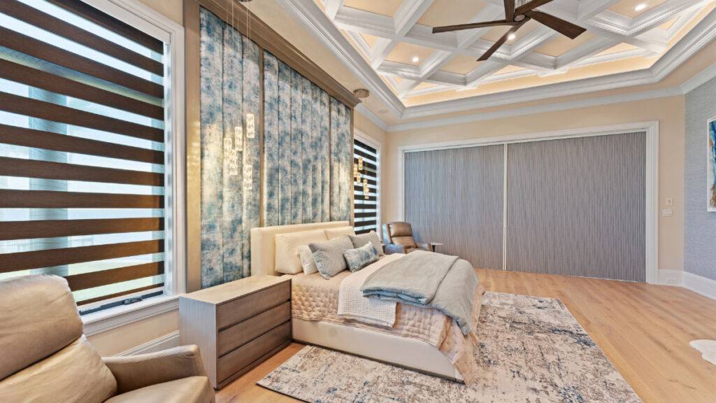 Zebra Blinds Bedroom Double Window Close Up Ev Blinds Treatment Store 1200x675px