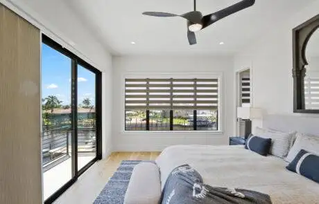 Zebra Blinds Bedroom Patio Door Half Open Angle2 Ev Blinds Treatment Store 1200x675px