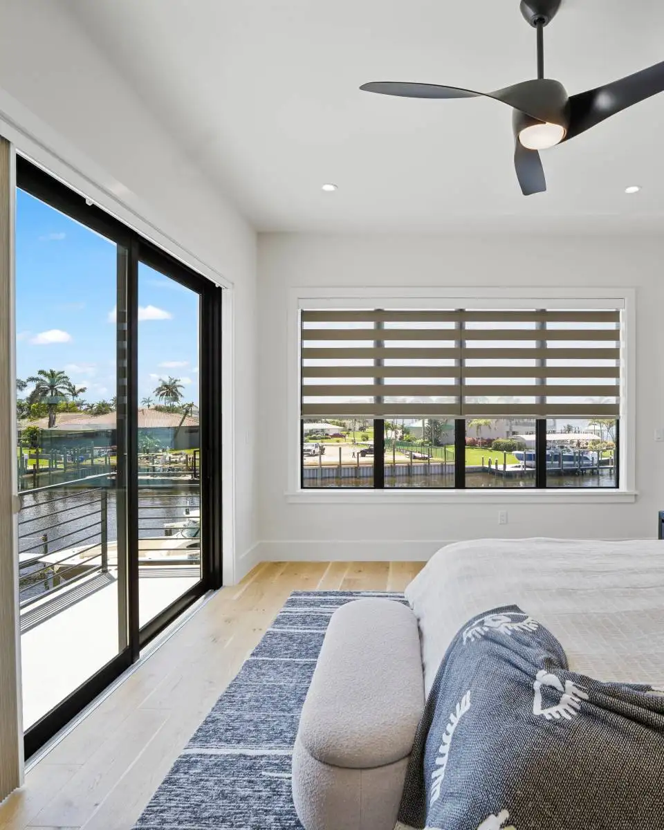 Zebra Blinds Bedroom Patio Door Half Open Angle2 Ev Blinds Treatment Store 960x1200px