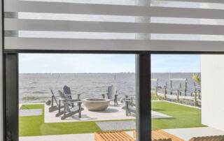 Zebra Blinds Corner Window Beach Front Half Close Angle3 Ev Blinds Treatment Store 960x1200px