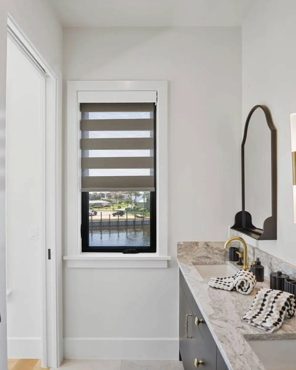 Zebra Shades Bathroom Labatory Ev Blinds Window Treatment Store 960x1200px