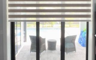 Zebra Shades for sliding doors in living room in North Fort Myers