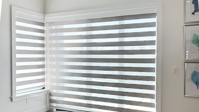 Zebra Shades for sliding doors in bedrooms in Naples