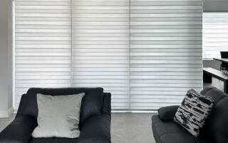 Zebra Shades for sliding doors in living room in Cape Coral