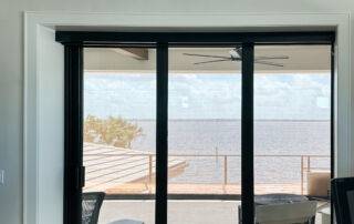 Zebra Shades for sliding doors in living room in Fort Myers Beach