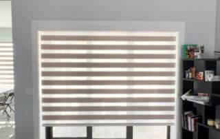 Zebra Shades for sliding doors in living room in North Fort Myers