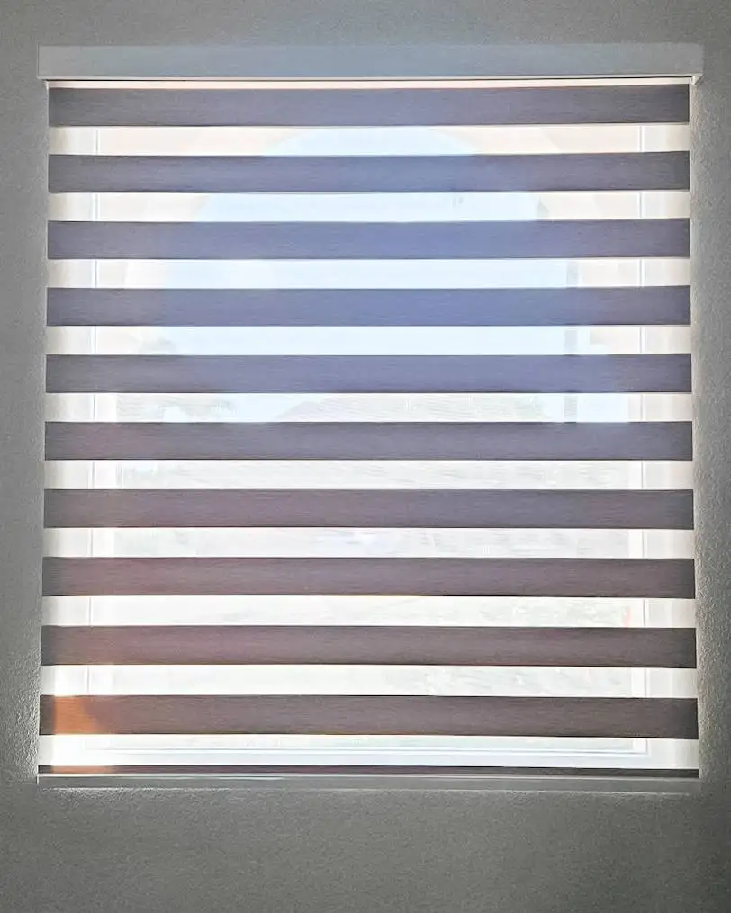 Zebra Shades for small window blind in hallways in Naples