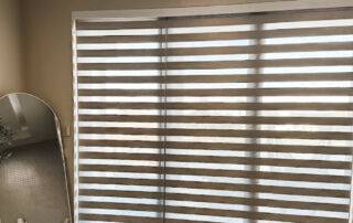 Zebra Shades for sliding doors in home office in Naples