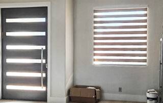 Zebra Shades for small window blind in living room in Estero