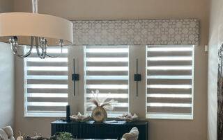 Zebra Shades for small window blind in living room in Naples