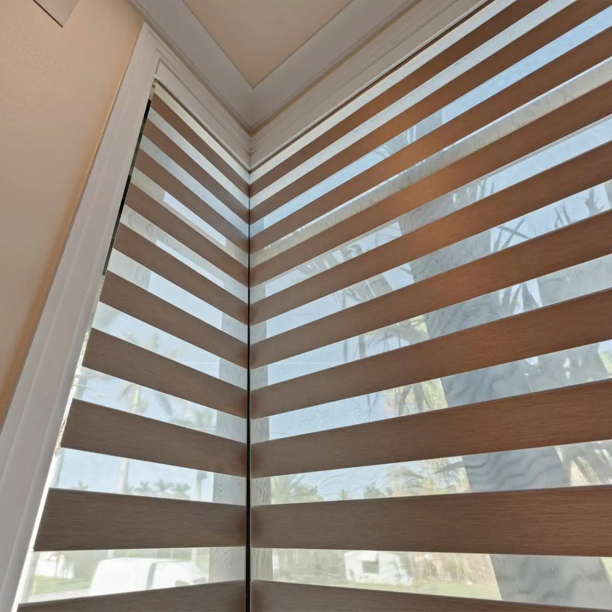 Zero Corner Bedroom Open Opaque Close Up Ev Blinds Treatment Store 1200x1200px