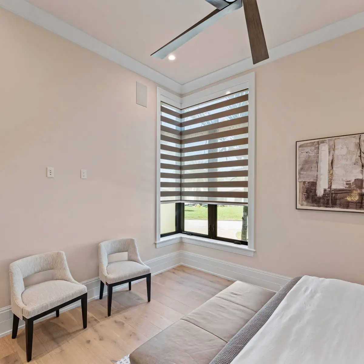 Zero Corner Bedroom Open Opaque Semi Up Ev Blinds Treatment Store 1200x1200px